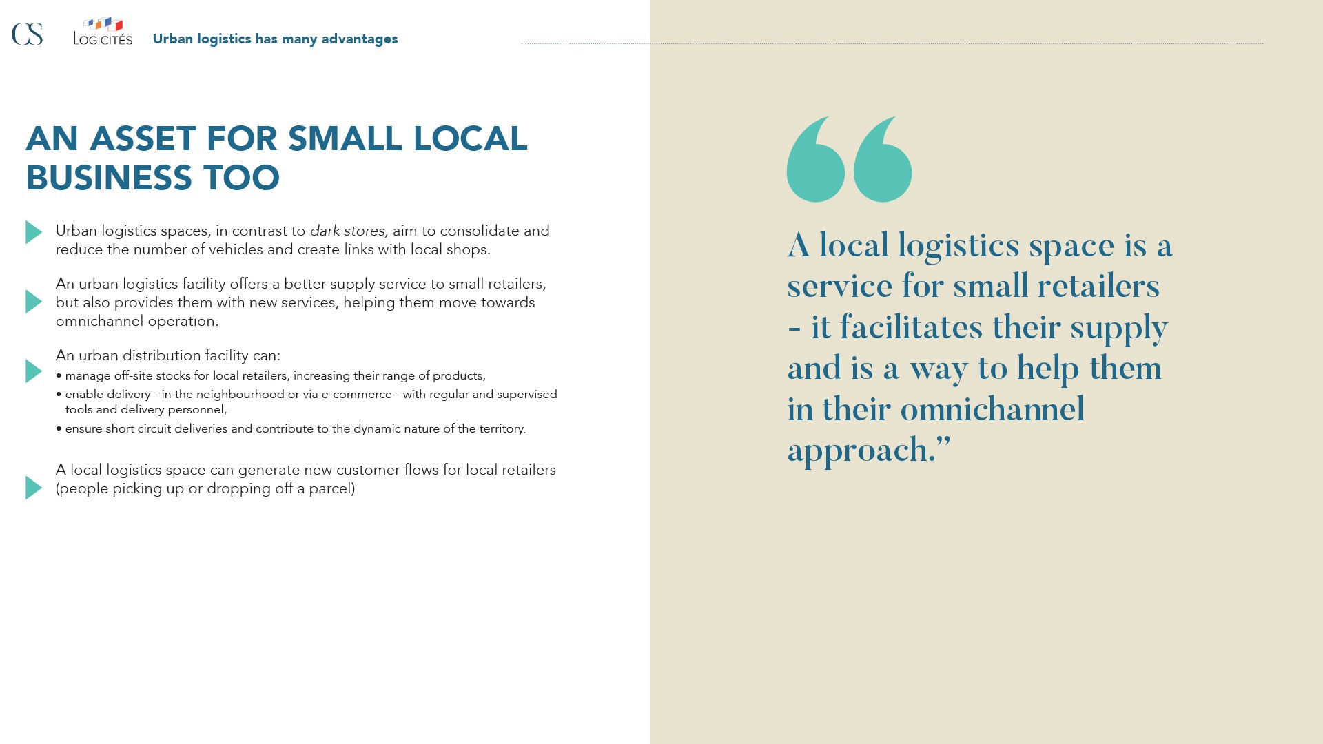 An asset for small local business too